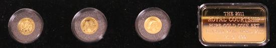 2011 Royal Courtship 24ct gold coin set, cased with certificate